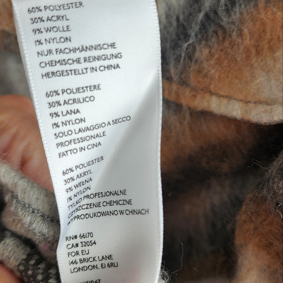 UO URBAN OUTFITTERS Grey Plaid Shirt Jacket Shacket sz large - Picture 5 of 9